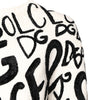 Dolce & Gabbana White Black Logo Print Women Pullover Sweater