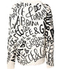 Dolce & Gabbana White Black Logo Print Women Pullover Sweater