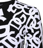 Pull Dolce & Gabbana noir et blanc avec logo imprimé pour femme