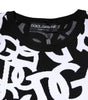 Pull Dolce & Gabbana noir et blanc avec logo imprimé pour femme