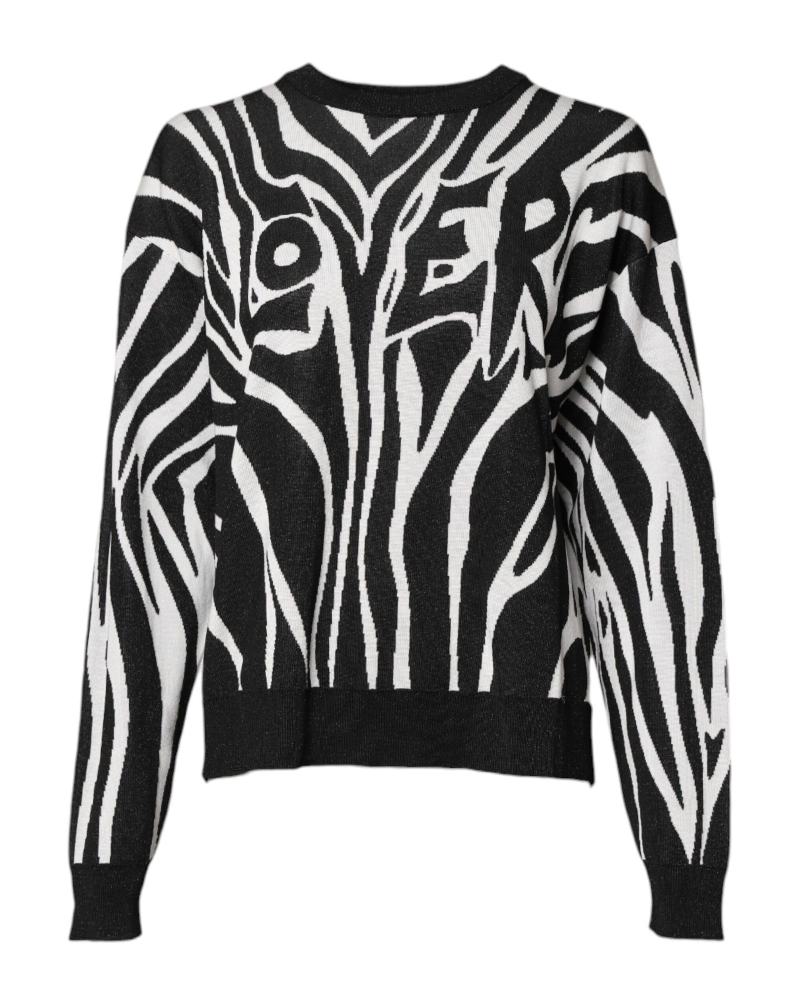 Pull Dolce &amp; Gabbana imprimé noir et blanc pour femme