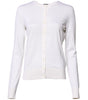 Dolce & Gabbana White Cashmere Crew Neck Top Cardigan Sweater