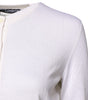 Dolce & Gabbana White Cashmere Crew Neck Top Cardigan Sweater