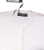 Dolce & Gabbana White Cashmere Crew Neck Top Cardigan Sweater