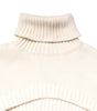 Dolce & Gabbana Ivory Cashmere Turtleneck Cropped Top Sweater