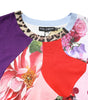 Chemisier à manches courtes en patchwork multicolore Dolce &amp; Gabbana