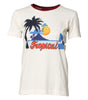 Dolce & Gabbana White Cotton Print Short Sleeves Top T-shirt