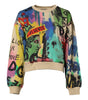 Pull en coton imprimé multicolore Dolce & Gabbana