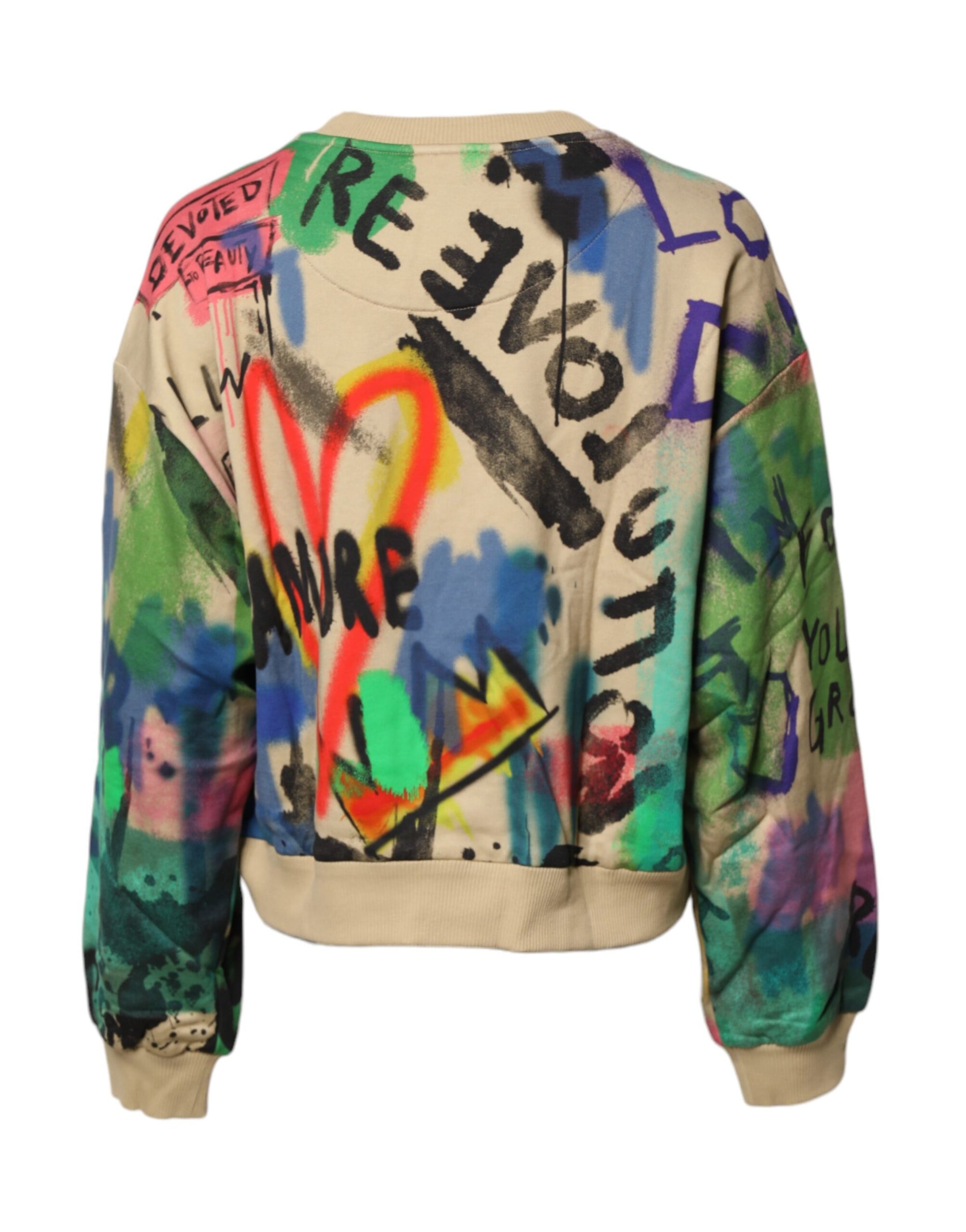 Pull en coton imprimé multicolore Dolce & Gabbana