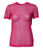 Dolce & Gabbana Pink Nylon See Through Women Short Sleeves Top