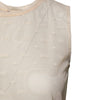 Débardeur sans manches transparent avec logo en nylon ivoire Dolce &amp; Gabbana