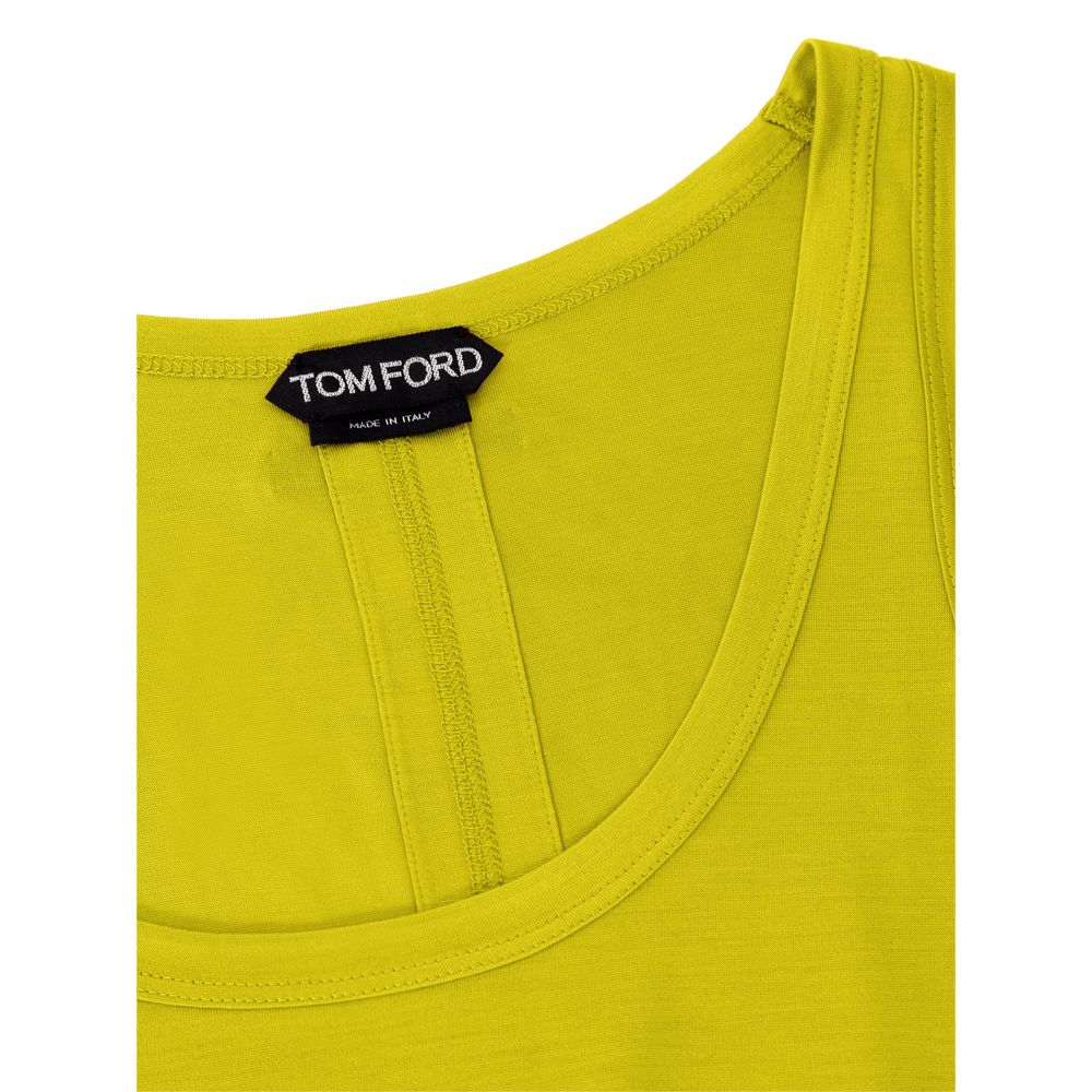 Débardeur en soie jaune Tom Ford