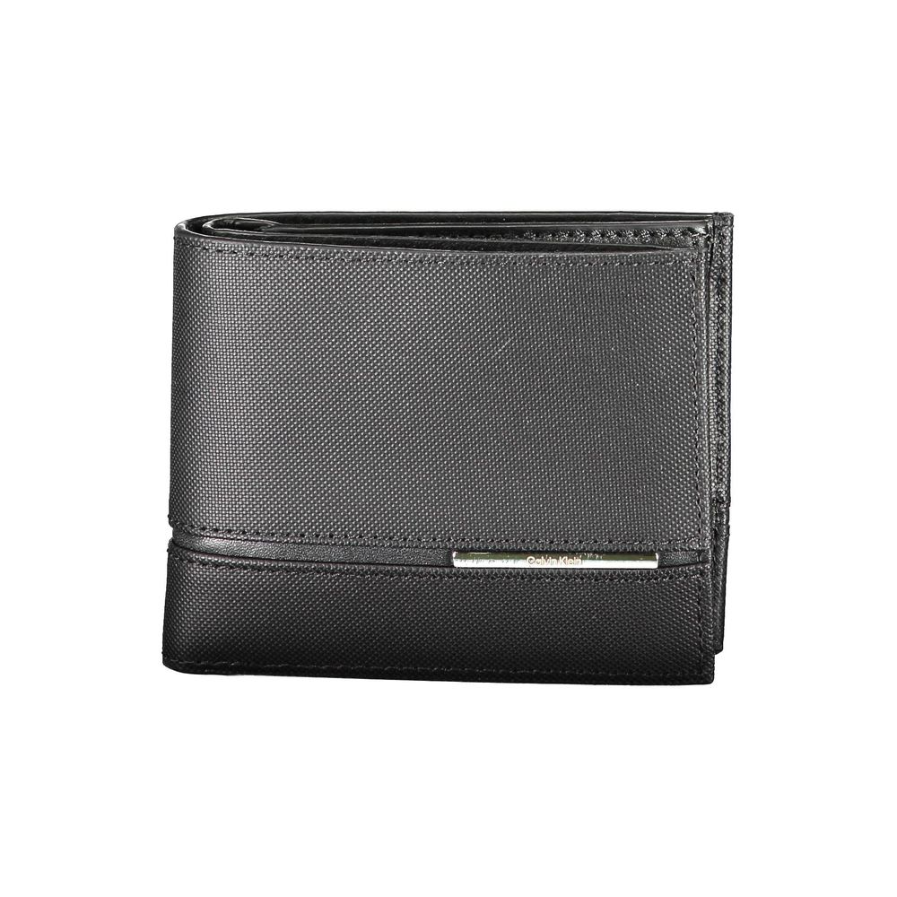 Portefeuille homme en cuir noir Calvin Klein