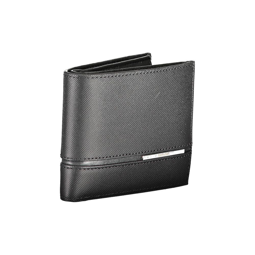 Portefeuille homme en cuir noir Calvin Klein