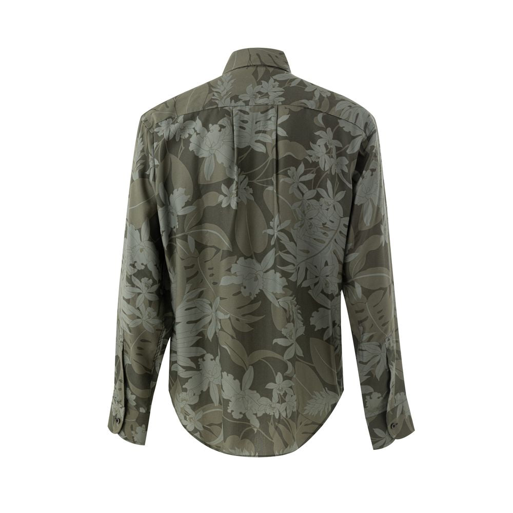 Chemise en lyocell verte Tom Ford
