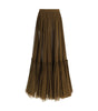 Saint Laurent Flounced long Skirt