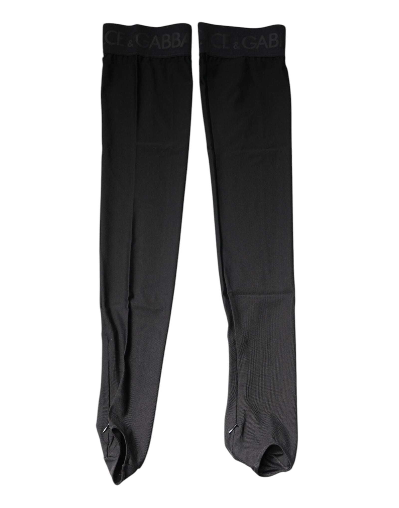Chaussettes mi-mollet extensibles en viscose noire Dolce &amp; Gabbana