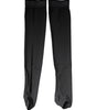 Dolce & Gabbana Black Viscose Stretch Over Calf Stockings Socks