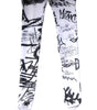 Chaussettes mi-mollet en coton blanc à motif graffiti Dolce &amp; Gabbana