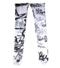 Chaussettes mi-mollet en coton blanc à motif graffiti Dolce &amp; Gabbana