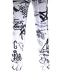 Chaussettes mi-mollet en coton blanc à motif graffiti Dolce &amp; Gabbana