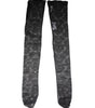 Dolce & Gabbana Black Floral Lace Cotton Stretch Stockings Socks