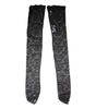 Dolce & Gabbana Black Floral Lace Cotton Stretch Stockings Socks