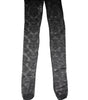Dolce & Gabbana Black Floral Lace Cotton Stretch Stockings Socks
