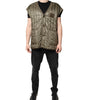 Dolce & Gabbana Brown Logo Plaque Quilted Vest Jacket