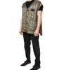Dolce & Gabbana Brown Logo Plaque Quilted Vest Jacket
