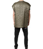 Dolce & Gabbana Brown Logo Plaque Quilted Vest Jacket