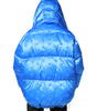 Dolce &amp; Gabbana Blue Logo Full Zip Hooded Quilted Jacket