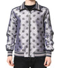 Dolce & Gabbana Gray Logo Monogram Full Zip Bomber Jacket