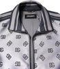 Dolce & Gabbana Gray Logo Monogram Full Zip Bomber Jacket