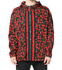 Dolce & Gabbana Black Cherry Print Hooded Windbreaker Jacket
