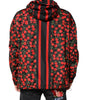 Dolce & Gabbana Black Cherry Print Hooded Windbreaker Jacket