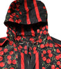 Dolce & Gabbana Black Cherry Print Hooded Windbreaker Jacket