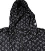 Dolce & Gabbana Black Heart Print Hooded Windbreaker Jacket