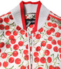 Dolce & Gabbana White Cherry Print Full Zip Bomber Jacket
