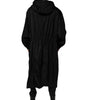 Dolce & Gabbana Black Hooded Long Men Windbreaker Jacket