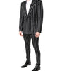 Dolce & Gabbana Black Striped SICILIA Formal 2 Piece Suit