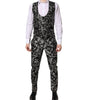 Dolce & Gabbana Black Gray MARTINI Jacquard Men 3 Piece Suit