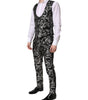 Dolce & Gabbana Black Gray MARTINI Jacquard Men 3 Piece Suit