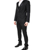 Costume 3 pièces simple boutonnage en laine noire Dolce & Gabbana