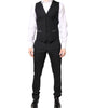 Costume 3 pièces simple boutonnage en laine noire Dolce & Gabbana