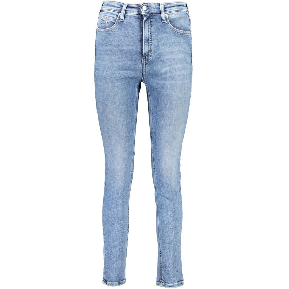 Jean skinny taille haute en coton bleu Calvin Klein pour femme
