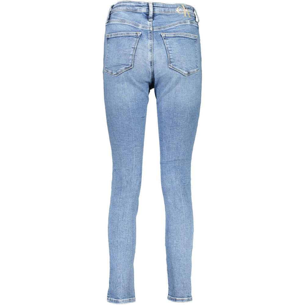 Jean skinny taille haute en coton bleu Calvin Klein pour femme