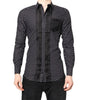 Dolce & Gabbana Black Polka Dot Long Sleeves Gold Formal Shirt