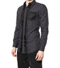 Dolce & Gabbana Black Polka Dot Long Sleeves Gold Formal Shirt