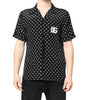 Dolce & Gabbana Black Polka Dot Short Sleeves Casual Shirt
